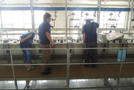 工作中的生产线